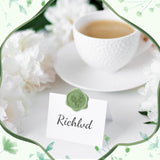 50 Pcs Sage Green Wax Seal Stickers For Wedding Invitation Envelope Eucalyptus Self- Adhesive Stickers For Invitation Cards Christmas Cards, Gift Wrapping, Party Menu Decor