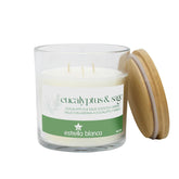 Eucalyptus Sage Scented Candles, 14.5 Oz 3 Wick Candle, Large Jar, Long Lasting Burn, Fresh Herbal Aroma For Relaxation, Spa, Home Décor, Living Room, Bedroom, Or Gift