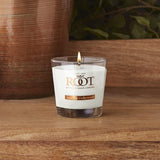 Root Candles Scented Candles Honeycomb Veriglass Premium Handcrafted Beeswax Blend Candle, Small, Japanese Cedarwood