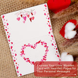 Husband Valentines Day Card, 5 Year 5Th Wood Anniversary Card For Wife, Wooden Valentine Card For Him Her Boyfriend Girlfriend, I Love You Will Always Be My Forever Card For Mom Daughter