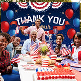 Thank You To Our Heroes Banner Decorations Patriotic Happy Veterans Day Backdrop Background For Greeting Police Military Army Employees Heroes Theme Party Supplies, 71 X 43 Inch