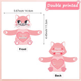 48 Pieces Valentine‘S Day Cards With Animal Designs Kids Gifts Valentine Greeting Cards Lollipop Holder Koala Dog Candy Valentine School Class Exchange Party Favors