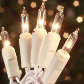 100 Count Mini Clear Christmas Lights 21FT White Wire String Lights UL Certified for Christmas Tree Wedding Valentine Indoor Outdoor Decor
