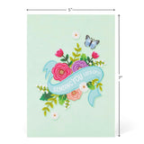 Colorful Floral Roses Pop Up Card, Love You, Flowers, Butterfly, 3D Greeting Cards, Ideal Gifts For Birthday, Mothers Day, Anniversary, Valentines Day, 5X7 - Includes Envelope And Message Note