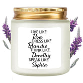 Golden Girls Gifts For Women Scented Candle Lavender - Funny Birthday Gifts For Friends Girls Sisters - Christmas Gift For Friends - Golden Girl Merchandise Gift - Soy Candle 4Oz