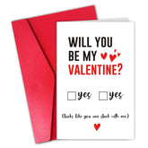Romantic Valentines Day Card For Men Boyfriend, Funny Valentine’S Day Card For Him,(Will You Be My Valentine)