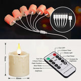 Rechargeable Tea Lights Flickering Timer Flameless Candles with Remote, 6pcs LED Tealight Votive Candles for Halloween Xmas Party Home Decor Wedding Table Centerpieces