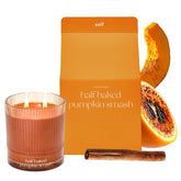 Half Baked Pumpkin Smash Scented Candle By , Festive Fall Candle, 50+ Hours, 100% Cotton Fiber Wicks, Soy Wax Blend, Non-Toxic, Vegan, 8.5Oz