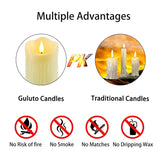 Flameless Candles With Rechargeable Battery, 3" X 5", Set Of 2, Electronic Candles With Remote And Timer, Led Pillar Candle Real Wax 3D Wick, Ivory Led Candle For Home, Wedding, Christmas