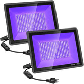 2 Pack 400W LED Black Lights IP66 Waterproof UV Blacklight Flood Lights for Glow Party