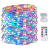 Led Fairy Lights Battery Operated String Lights Waterproof Silver Wire Firefly Lights For Diy Crafts Wedding Indoor Outd