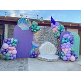 Mermaid Balloons, 50Pcs 12 Inch Purple Pink Teal Balloons Kit, Metallic Green Purple Latex Balloons For Birthday, Baby Shower,Mermaid Party Decorations