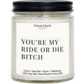 - You’Re My Ride Or Die - Best Friend Scented Candle Gift, Funny Happy Birthday Gift For Women Friendship, Sister, Mom, Bff, Bestie,Mothers Day, I Love You Presents For Her