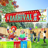 , Xtralarge Welcome To The Carnival Banner - 120X20 Inch | Carnival Theme Party Decorations | Carnival Games Decoration For Event Outdoor | Circus Party Decorations