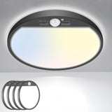 4Pack Motion Sensor Light Indoor Wired, 12 Inch 3000K/4000K/6500K Closet Lights Motion Sensored, 24W 2400Lm Flush Mount Ceiling Light For Hallway Pantry Stairwell Porch, Black