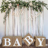 4pcs Rustic Burlap Baby Shower Boxes for Gender Reveal & Party Decor
