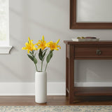 30 Inch Tall Artificial Tiger Lily Flowers 3 Pack Xl Real Touch Yellow Faux Lily Stems For Floor Vase, Modern Statement Decor For Living Room & Entryway