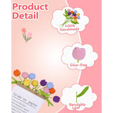 Handmade Crochet Flowers, 10 Pcs Crochet Tulip With 10 Pcs Single Packaging Bags, 2 Pcs Bouquet Sleeves, Gift Box, Preserved Flowers, Perfect For Mom, Teacher, Student, Coworkers, Colorful
