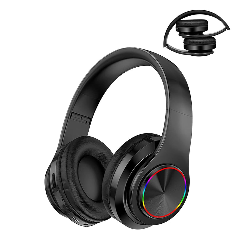 Wireless Bluetooth Headphones, Over Ear Headphones,Colorful Led Oldable Headse