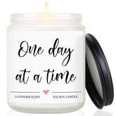 Get Well Gifts For Women, Thinking Of You Gifts, Inspirational Gift For Women Men, One Day At A Time Encouragement Candle Anxiety Relief Items, Breast Cancer Care Gift Sympathy Present