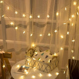 Star String Lights, Merdeco 20Ft 40 Led Usb Powered Star String Lights Warm White Fairy Lights For Birthday Party Weddin