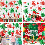 Red Green Star Balloon Kit 6 Large 10 Small Foil Balloons Party Decor