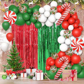 153pcs Christmas Balloon Garland Kit Red White Green Party Decor
