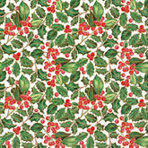 Cocktail Napkins Disposable 3-Ply Paper Party Napkin Pack, 5" X 5", Holly, 20-Count