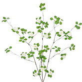 3 Pcs Artificial Greenery Stems Plants With White Roses Flowers 29.5" Faux Branches For Vase Filler Fake Ficus Twig Plants For Home Office Party Wedding Shop Spring Summer Fall Decoration