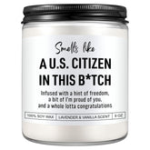 Scented Candle, Us Citizenship Gifts, New American Citizen Gifts, Proud To Be An American, Citizenship Party Decorations, Congratulations Presents For New Citizens