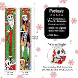 Jack Sally Lighted Banners Porch Signs Christmas Decor Christmas Nightmare Banner Christmas Decorations Before Outdoor Party Indoor Wall Home