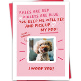 Funny Dog Valentines Day Card - “Roses Are Red” Dog Card For Pet Owners