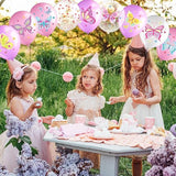 45 Pcs Butterfly Birthday Decorations Butterfly Birthday Party Balloons Pink Purple Fairy Latex Balloons Decorations For Girls Princess Women Baby Shower Wedding Grad Party Supplies (Classic)
