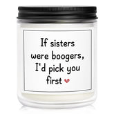 Sister Candle Gifts, Funny Sister Birthday Gifts - Happy Birthday Gift For Sisters From Sisters Brother, Handmade Candle Gift 7Oz
