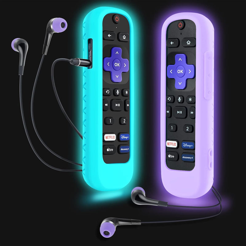 2Pack Case For Roku Headphone Remote, Battery Cover For Roku Voice Pro Remote,