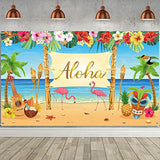 XL Hawaiian Aloha Luau Beach Banner for Tropical Birthday Parties