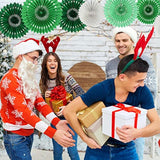 Green White Party Decoration Hanging Honeycomb Round Paper Fans Kit For Theme Birthday Baby Shower Summer Forest Patrick'S Irish Backdrop Party Supplies?11Packs?