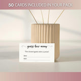 Baby Shower Games - Guess How Many | Pack Of 50 Premium 350Gsm Quality Cards 3X2 | Fun Baby Shower Game For Guests