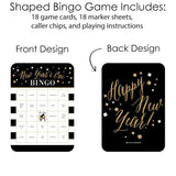 Big Dot of Happiness New Year’s Eve - Gold - Bar Bingo Cards and Markers - New Years Eve Party Bingo Game - Set of 18