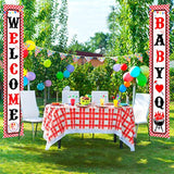 Baby Q Banner Decorations Bbq Baby Shower Banner For Summer Party Supp