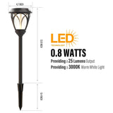 Kristi Collection Led Low Voltage Outdoor Path Lighting Garden Light Landscape Lighting Pathway Light 0.8W For Lawn, Patio, Yard, Walkway, Driveway 8Pk 8422-3103-08