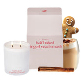 Half Baked Harvest Gingerbread Smash Holiday Scented Candle By , Gourmand, Spicy, Vanilla Scent, 50+ Hours, 100% Cotton Fiber Wicks, Soy Wax Blend, Non-Toxic, Vegan, 8.5Oz