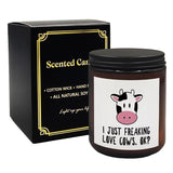 Cow Candle, Cow Gifts For Women Girls Cow Lovers, Cute Cow Gifts,I Just Freaking Love Cows Ok Scented Candles