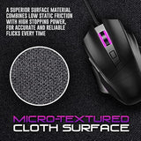 Thasis - Extended (Large) Performance Gaming Mouse Pad - Retrowave Edition - Micro-Textured Cloth With Stitched Edges - Medium/Fast Surface Speed