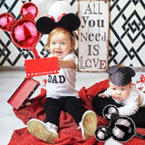 24 Pc 18" Mouse Head Foil Balloons Red & Black Mylar Party Decor & Photo Props