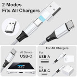 2 Pack 4FT USB C Splitter Multi Charging Cable 4 in 2 Fast Charger Cord for Phones Tablets