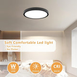 6 Pack 12 Inch LED Ceiling Lights 2520LM 3CCT Super Slim Flush Mount Fixtures