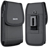 Nylon Holster For Large Iphone Plus, Pro Max Models 16 15 14 13 12 11 Xs Max, Samsung Galaxy Plus S25+ S24+ S23+ S22+, Cell Phone Belt Holder Case With Clip, Pouch Fits Protective Cover, Black