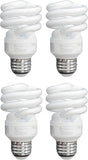 CFL Spiral Light Bulbs 4 Pack 23W 100W Equivalent 2700K Soft White E26 1600 Lumens