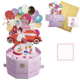 Handmade Wedding Pop-Up Cards With Cake - Greeting Card For Weddings, 3D Design, Ideal For Weddings, Engagements, And Bridal Showers - Versatile Valentine'S Day Present With Envelope